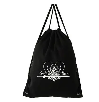 Мода Аниме Меч книги по искусству онлайн САО Drawstring сумка унисекс школьные сумки, дорожные сумки