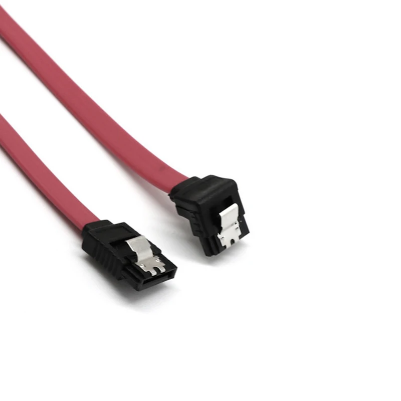 45cm-Right-Angle-SATA-Cable-Serial-ATA-Data-Lead-Locking-Latching-S-RA-0-5m-RD