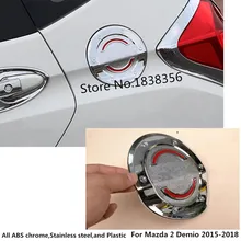 Para Honda FIT JAZZ 2014 2015 2016 cuerpo de coche Gas/combustible/aceite tapa protectora de tanque pegatina con estilo ABS Chromeauto Partes 1 Uds