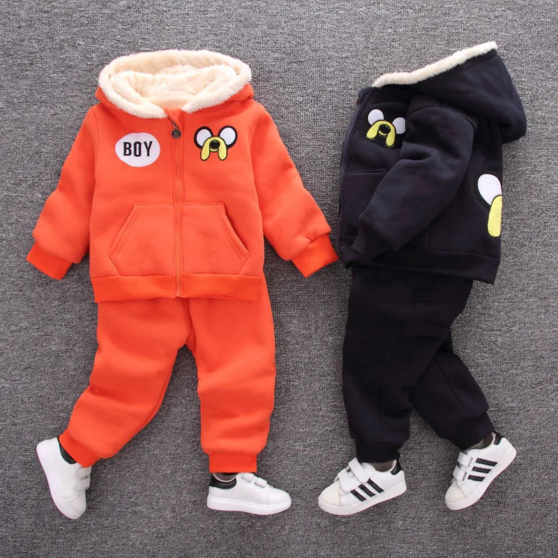 Baby Clothing Set Hooded Coat+Pants Toddler Girl Boy Clothing Chidren Clothes Kids Winter Clothes Down Coat Boys Set Outfits