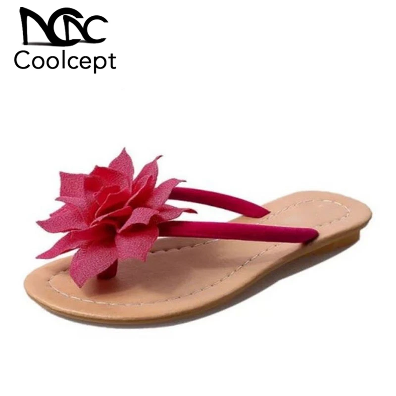 

Coolcept flower brand quality leisure women sandals slippers summer shoes beach flip flops women footwear size 36-40 WB0167