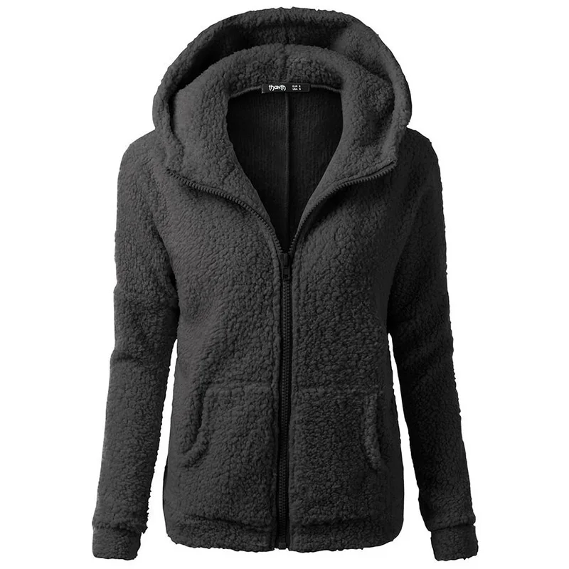 

2019 Fall Black Gothic Plus Size 5XL Casual Women Hoodies Straight Hooded Zipper Pocket Plain Autumn Female Fashion Sweatshirts