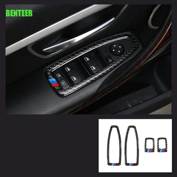 

Carbon fiber car window lift sticker for 2013 to 2017 BMW 3 Series F30 328 330 335 320 350 316 318