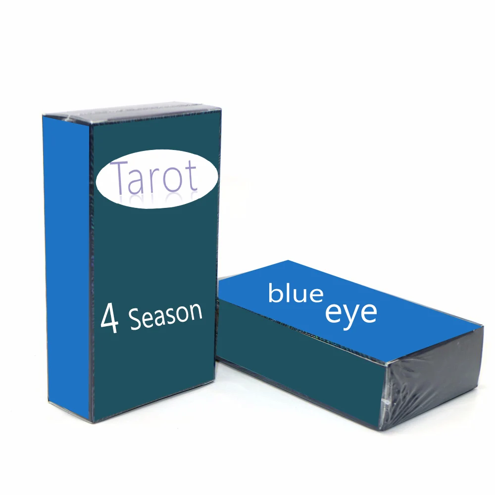 

English version Mysterious Divination tarot deck card game Blue Eye cards Back 4 season board game without silvery side