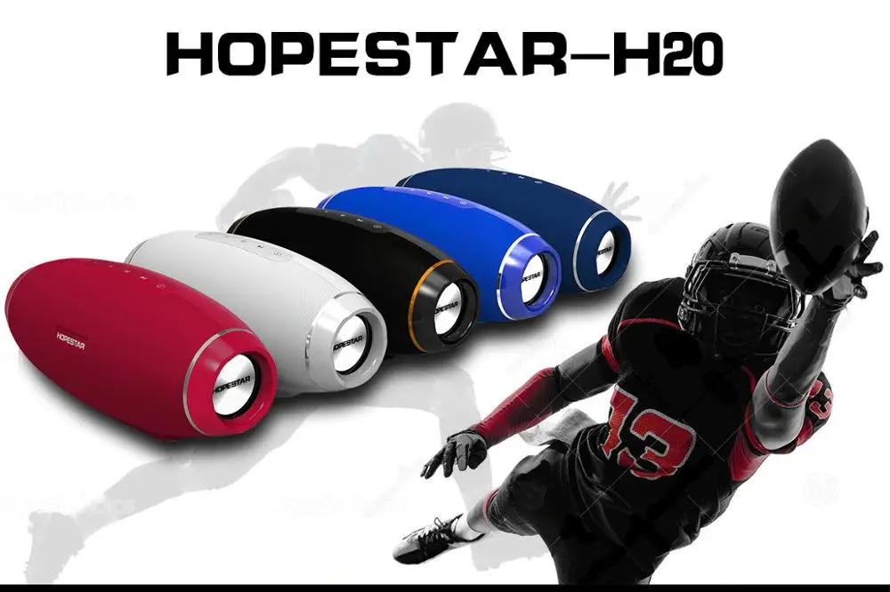 Hopestar H20 портативный Bluetooth динамик водонепроницаемый mp3 музыкальный Колонка беспроводной 30 Вт ПК Саундбар для телевизора коробка стерео сабвуфер