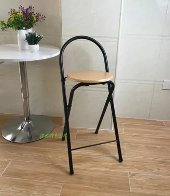 Modern Folding bar stool High foot Chair backrest Seat chair For Man/Woman metal pipe Wine pub stool with high density board Modern Folding bar stool High foot Chair backrest Seat chair For Man/Woman metal pipe Wine pub stool with high density board