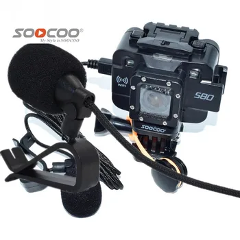 

SOOCOO Accessories Expanded Microphone MIC Mike with Holder Clip for S200 S80 S300 4K WIFI Sport Action Cameras