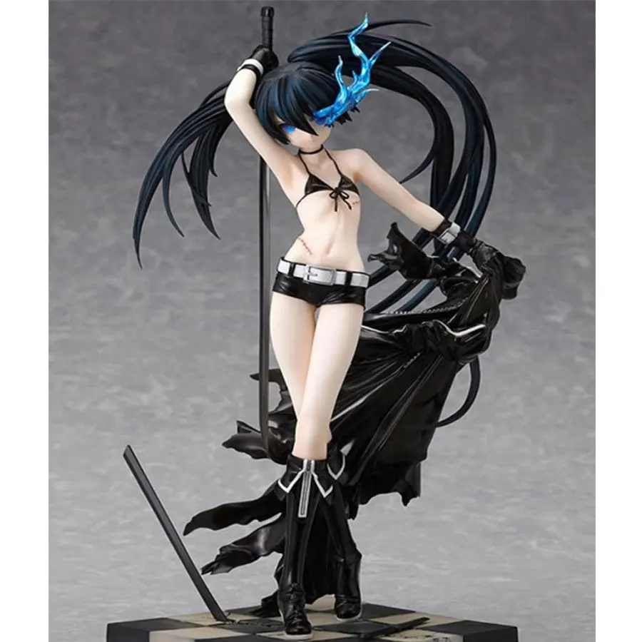 

24cm Japanese Anime Black Rock Shooter 1/8 Figurine Hatsune Miku Doll Figma PVC Model Action Figure Toys
