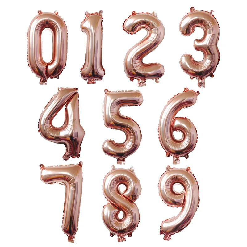 

ROSE GOLD 16" Number Balloons,Rose Gold Number Balloons,Birthday Balloons ,Age Balloons,Birthday Party,Anniversary,Photo Prop
