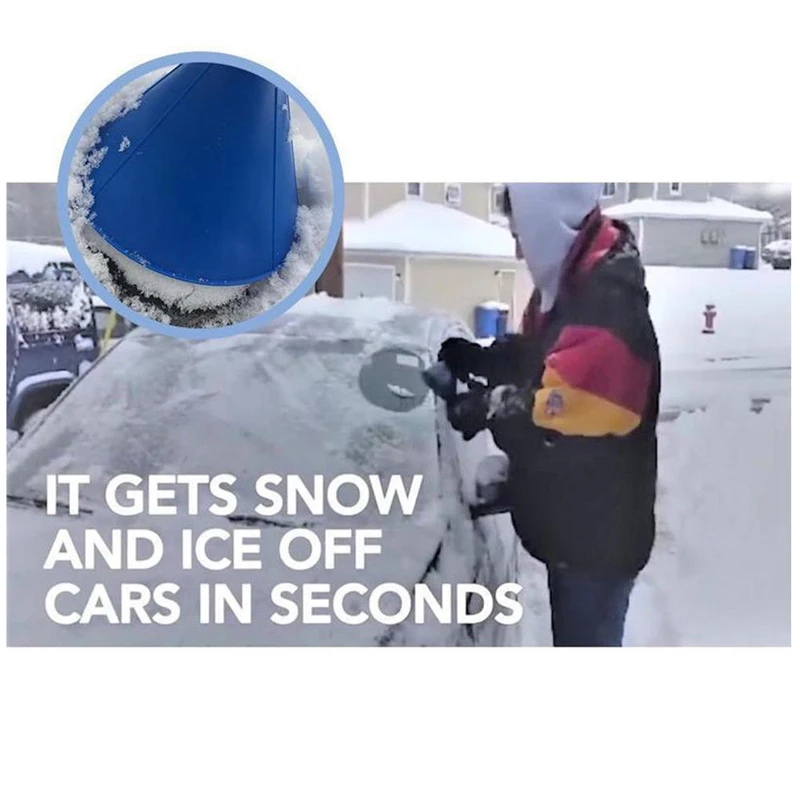 Лобовое стекло автомобиля скребок для льда инструмент в форме конуса открытый круглый Воронка для удаления скребок для снега и льда инструмент для очистки squegees