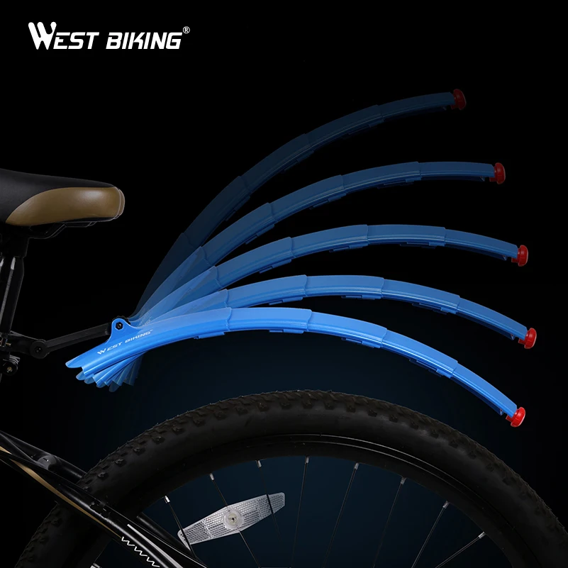 West biking велосипедные складные крылья с задним светом MTB дорожный велосипед быстросъемный передний задний комплект велосипедный брызговик с светодиодный фонарь