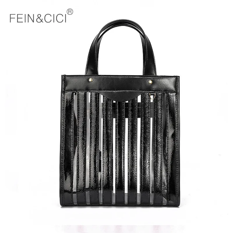 

Transparent totes bag large big plastic clear PVC striped beach bag women summer bags 2019 new ins girl fashion wholesale