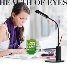 Складной Дизайн светодиодный настольная лампа сенсорный выключатель Яркость приглушить свет высоко Кнопка диммер office свет