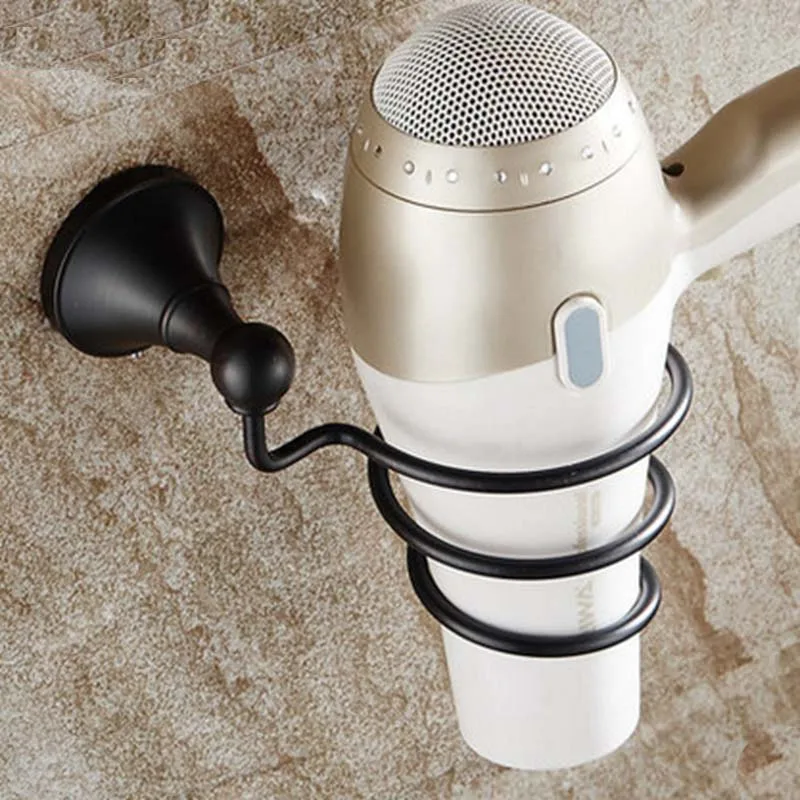 Solid Brass Oil Rubbed Bronze Hair Dryer Holder Solid Brass Brushed