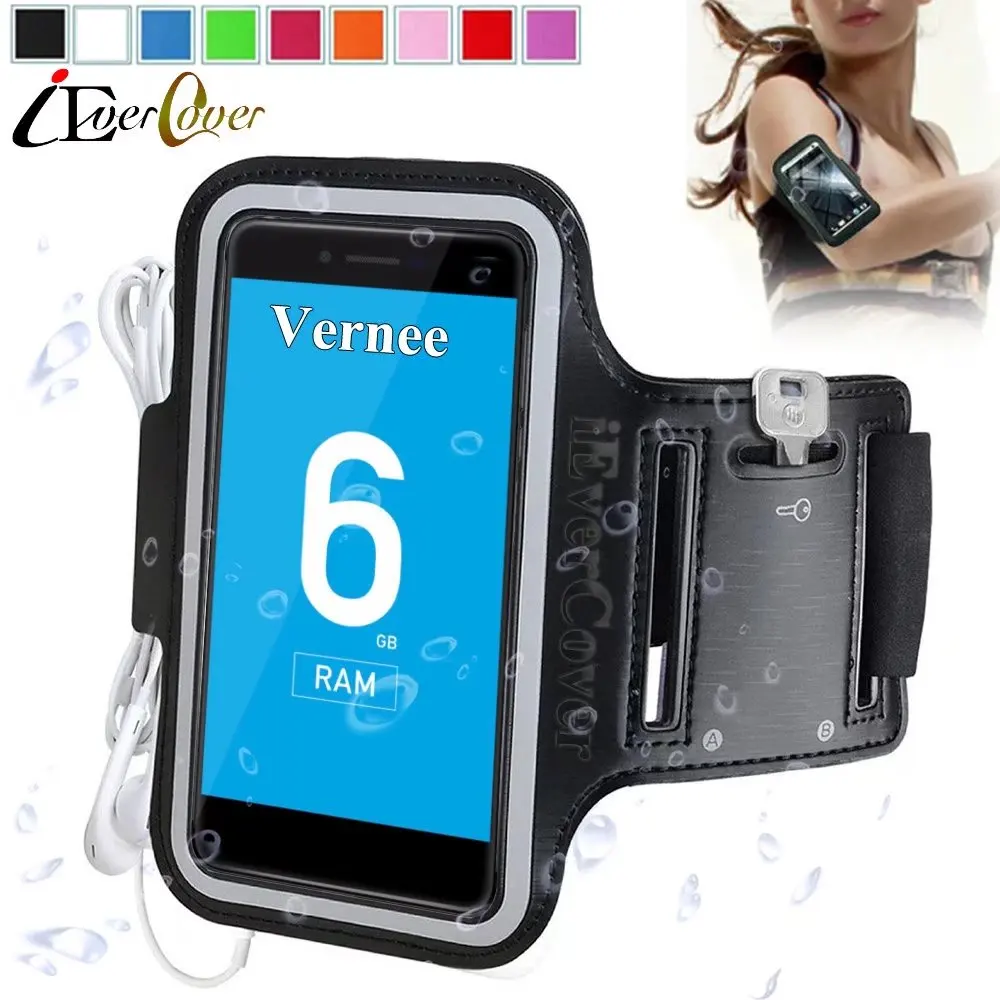 

Sport Running Arm Band Case for Vernee Mix 2 , Thor Plus , Mars Pro , Apollo X & Lite Phone Waterproof PU Leather Bag Cover Capa
