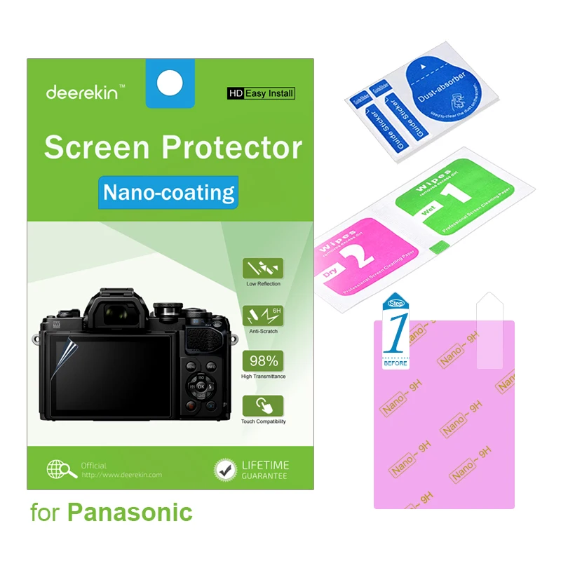 

Deerekin HD Nano-coating Screen Protector for Panasonic LUMIX DMC FZ82 FZ80 FZ81 FZ72 FZ70 ZS40 TZ60 TS7 FT7 Digital Camera