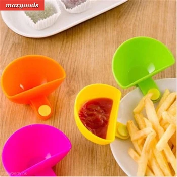 

1Psc Dip Clips Kitchen Bowl kit Tool Small Dishes Spice Clip For Tomato Sauce Salt Vinegar Sugar Flavor Spices
