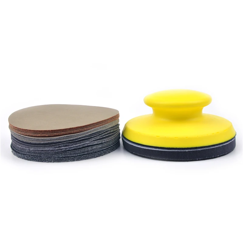POLIWELL 5 inch Car Light Polishing Tools 30Pcs Waterproof Sanding Discs 125 mm +1 Hand Sanding Pad+1 Soft Sponge Interface Pads POLIWELL 5 inch Car Light Polishing Tools 30Pcs Waterproof Sanding Discs 125 mm +1 Hand Sanding Pad+1 Soft Sponge Interface Pads