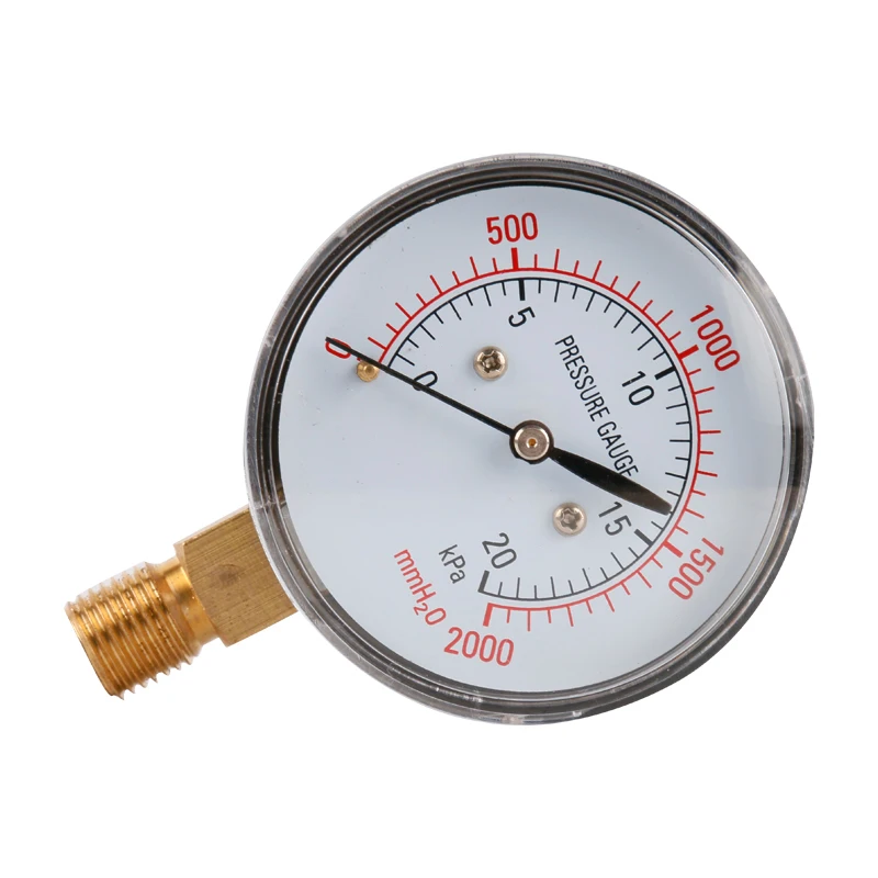 0 20KPA Air Membraan Manometer Fosforbrons Film Doos Manometer 