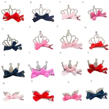 Лидер продаж «Хрустальной» короной; детская одежда для девочек Детская блестящая принцесса кроличьи уши волосы зажим, аксессуар для волос#0319 BB