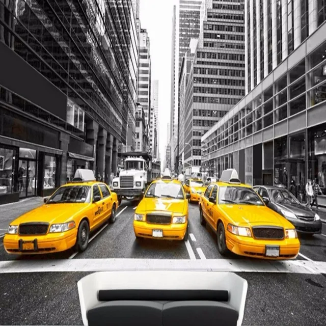 Beibehang New York gelb taxi 3d tapete die hintergrund wand papier von