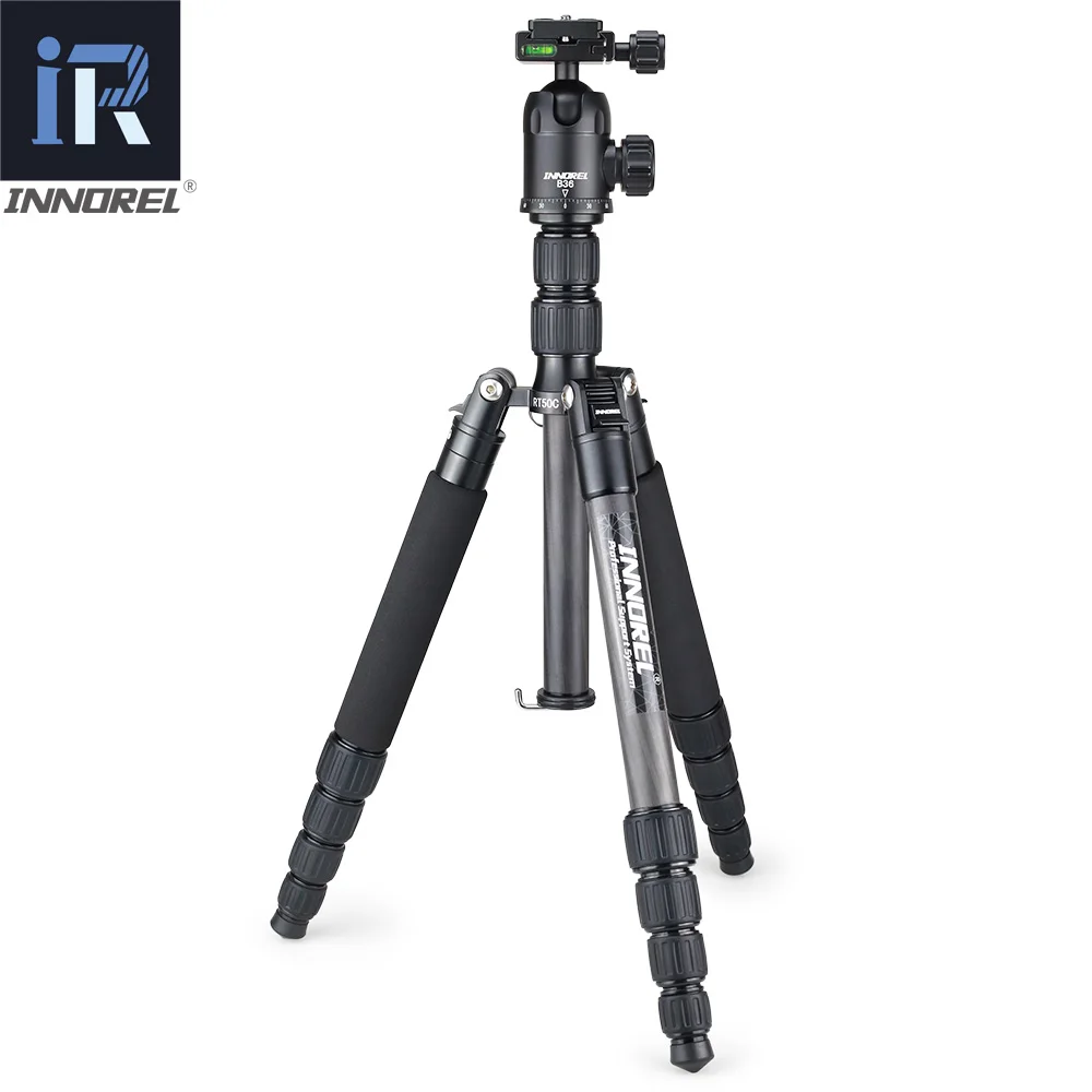 RT50C Carbon Fiber Professional tripod 12KG MAX load monopod for DSLR camera light Portable stand compact tripod PK Q666