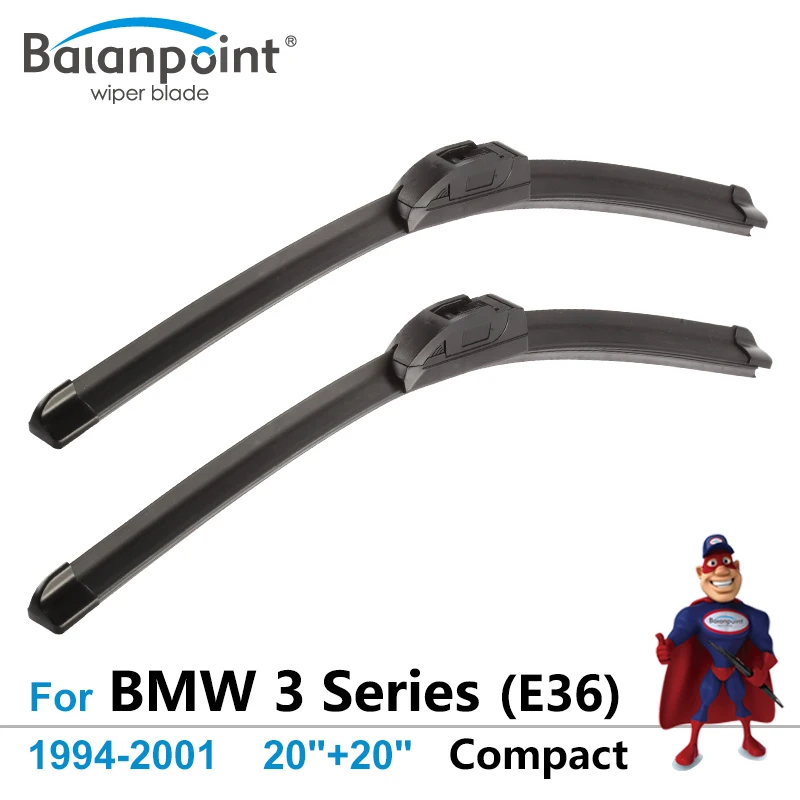 Wiper Blades for BMW 3 Series (E36) Compact 1994 2001 20"+20", Set of