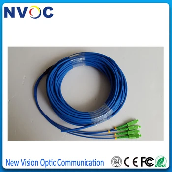

50M 4Cores Single Mode Multi Cores G652D,4.0mm,PVC Jacket,SC/APC Indoor Anti Rat Armored Mini Fiber Optic Pigtail Cable