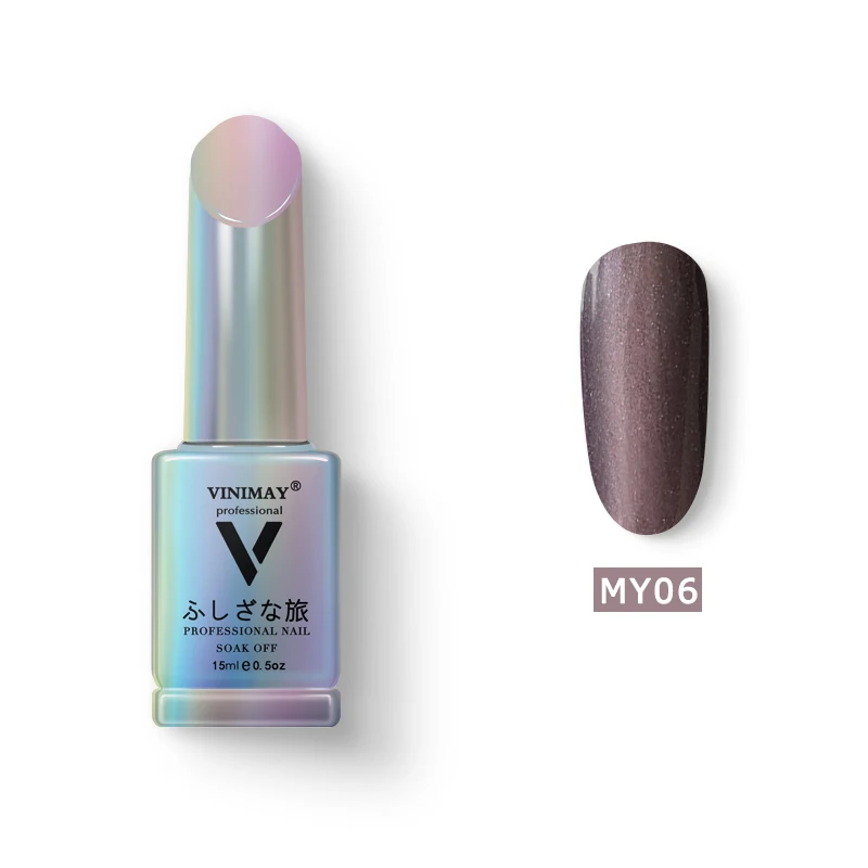 MY06 VINIMAY Гель-лак для ногтей "кошачий глаз" vernis полуперманентный УФ-гель для ногтей лак-праймер впитывающийся Гель-лак для ногтей Полировочный Гель для маникюра - Цвет: MY06