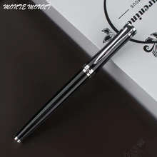 1 х продвинутая Монте-Маунт роликовая шариковая ручка Черная Нержавеющая Сталь Высокое качество