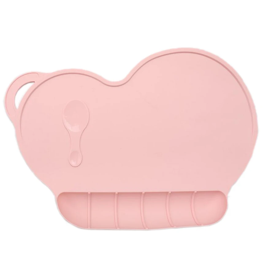 Baby Silicon Plate Sucker Slip-resistant Baby Silicone Placemat Waterproof Snack Mat Food Pocket Kid Dinner Plate Tableware Set