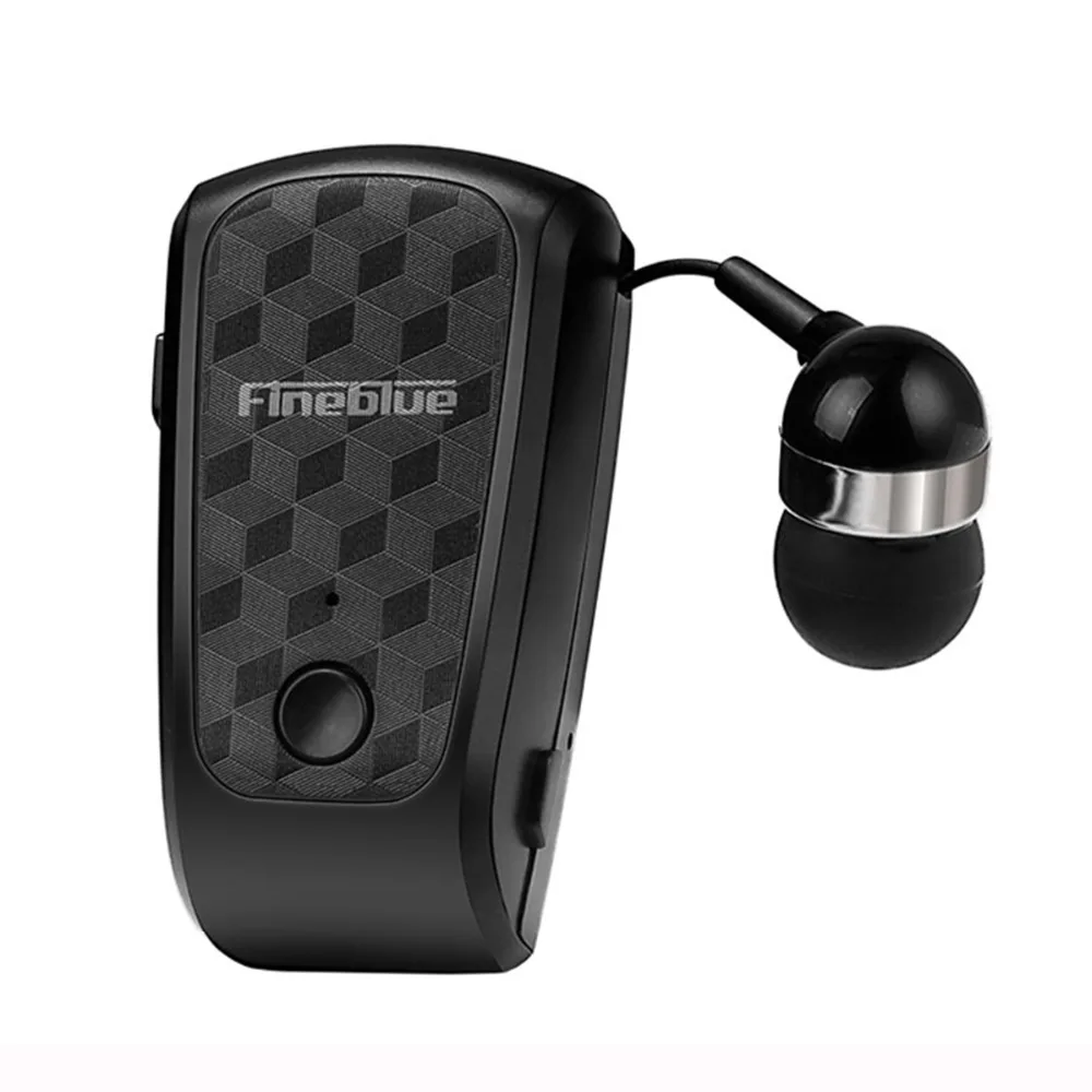 Портативные наушники Fineblue FQ10 с Bluetooth на клипсе, Выдвижной наушник, долгий режим ожидания, поддержка громкой связи, вызов с шумоподавлением