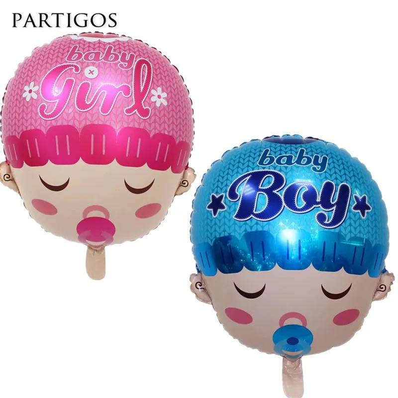 

50pcs Pink Blue Boy Girl with Nipple Hat Foil Balloons Baby Shower Birthday Party Decor Child Gifts Helium Inflatable Toy Globos