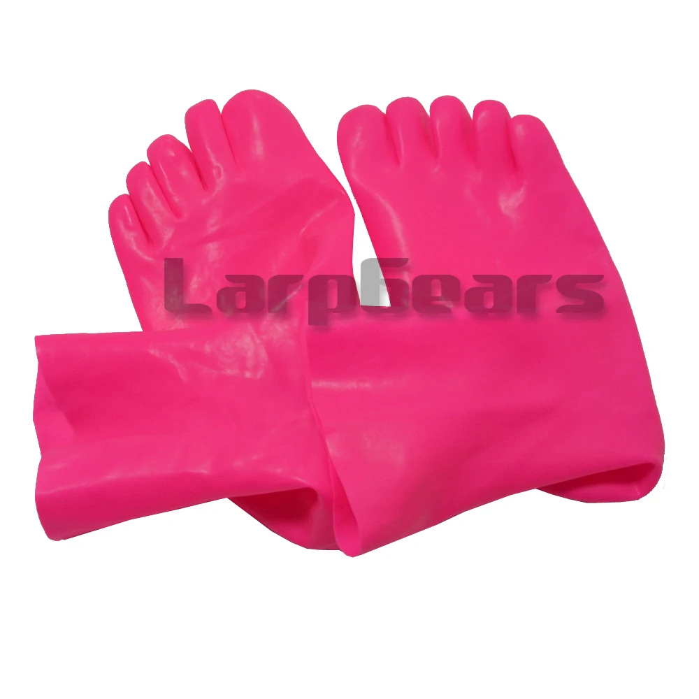 

Pink Latex Skin Toe Socks rubber 5 toes sock Unisex Pink Socks