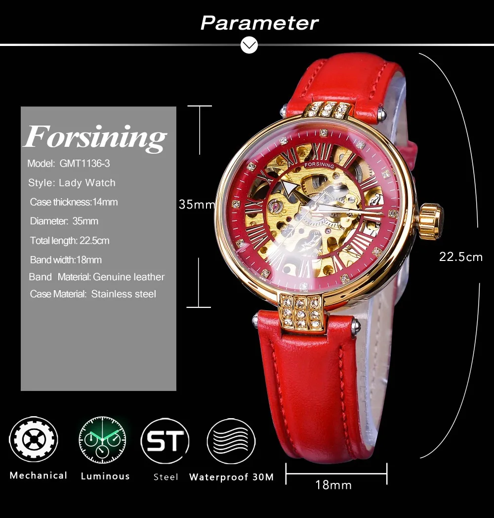 2019 Forsining Marca de Presente de Luxo