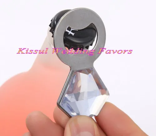 

(25 Pieces/lot) Wedding celebration gift of Sparkle and Pop Diamond Bottle Opener Party Favors For Wedding souvenirs