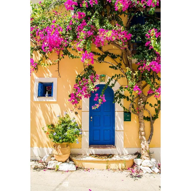 yellow house blue door purple yellow house blue door luxury tree flowers photo background photography backdrops quality vinyl yellow house blue door purple yellow house blue door luxury tree flowers photo background photography backdrops quality vinyl