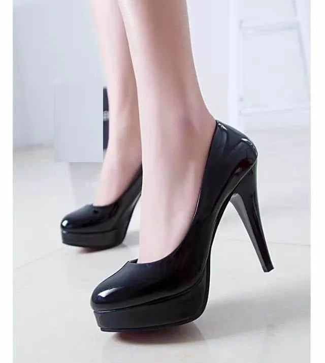 patent leather heels for work