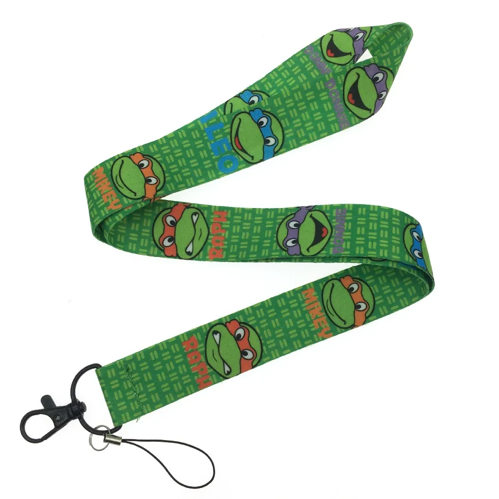 

10pcs/lot Cute Teenage Mutant Ninja Turtles Lanyard For ID Badge Holders Pass Gym Mobile USB Badge Holder Neck Straps Lanyards