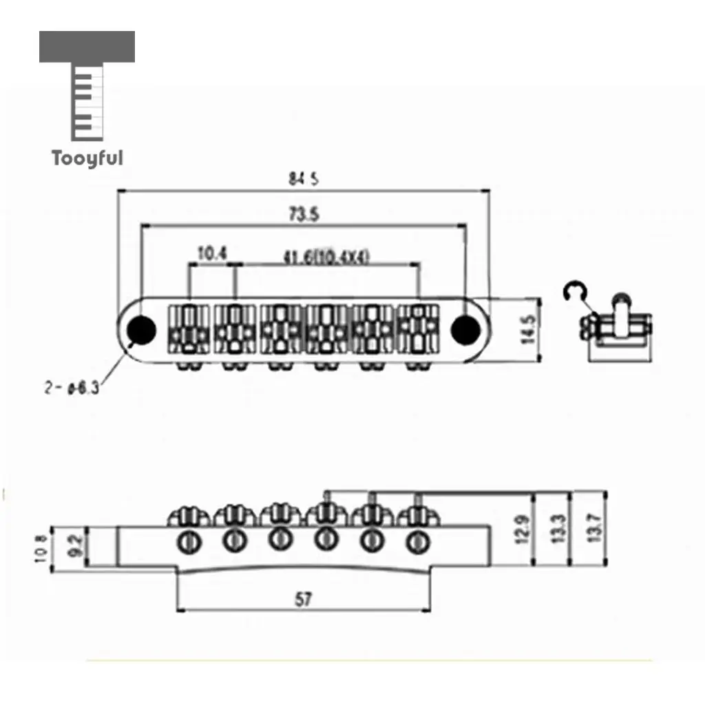 Tooyful набор хромированный роликовый мост и замок хвостовой части для Les Paul SG Запчасти для электрогитары