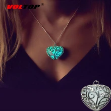 

VOLTOP Love Heart-shaped Car Ornaments Pendant Keychain Night Light Fashion Accessories Luminous Necklace Lady Couple Gifts