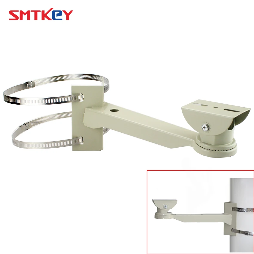 Universal Surveillance Pole Mounting Bracket For CCTV Camera Outdoor