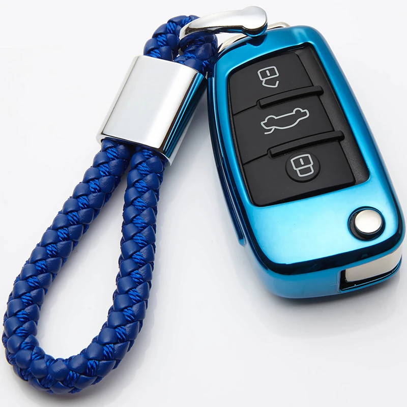 

Soft TPU Remote Car Key Case Cover Protection For Audi C6 A7 A8 R8 A1 A3 A4 A5 Q7 A6 C5 Car Key Holder Shell Car-Styling