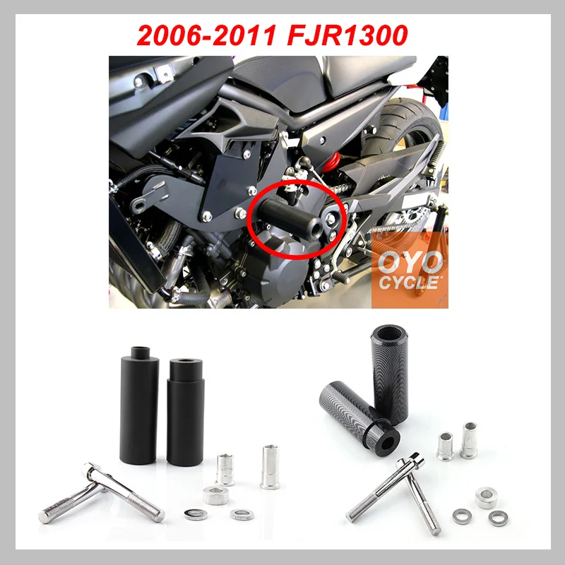 Topes anticaida Crash Protector-kit fjr1300 01-atrás negro fjr1300 rp08