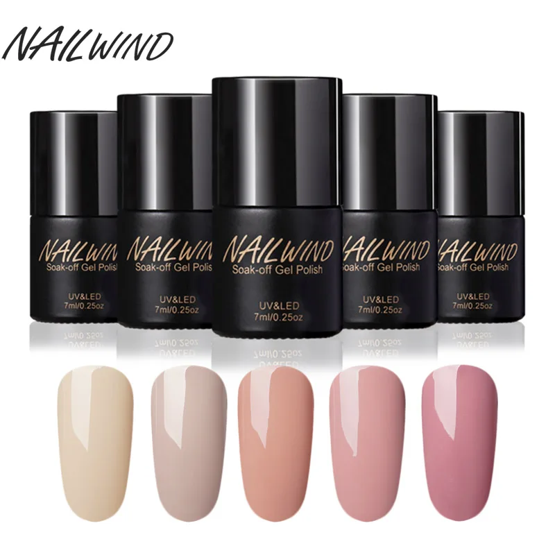 NAILWIND 7ML Pure Color Series Gel Nail Polish Semi Permanent Art Primer For Nails liquid tips UV LED Manicure Varnish | Красота и