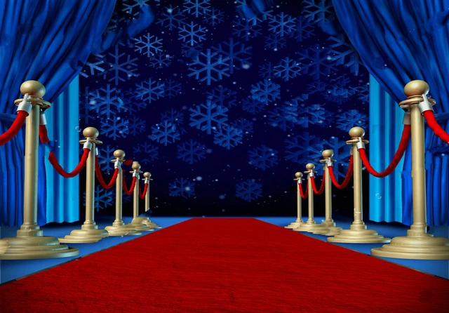 Tappeto rosso invernale passerella pista palcoscenico fiocchi di neve  fotografia sfondi panno in vinile stampa computerizzata sfondo da parete -  AliExpress