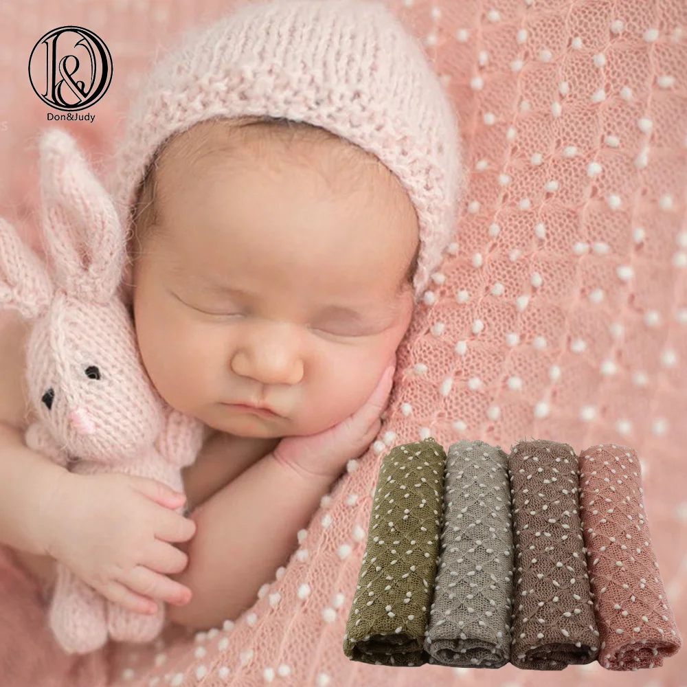 

150x150cm Newborn Photography Backdrop Popcorn Knitted thin Fabric Baby Posing Dot Fabric Photography Blanket Newborn Photo Prop