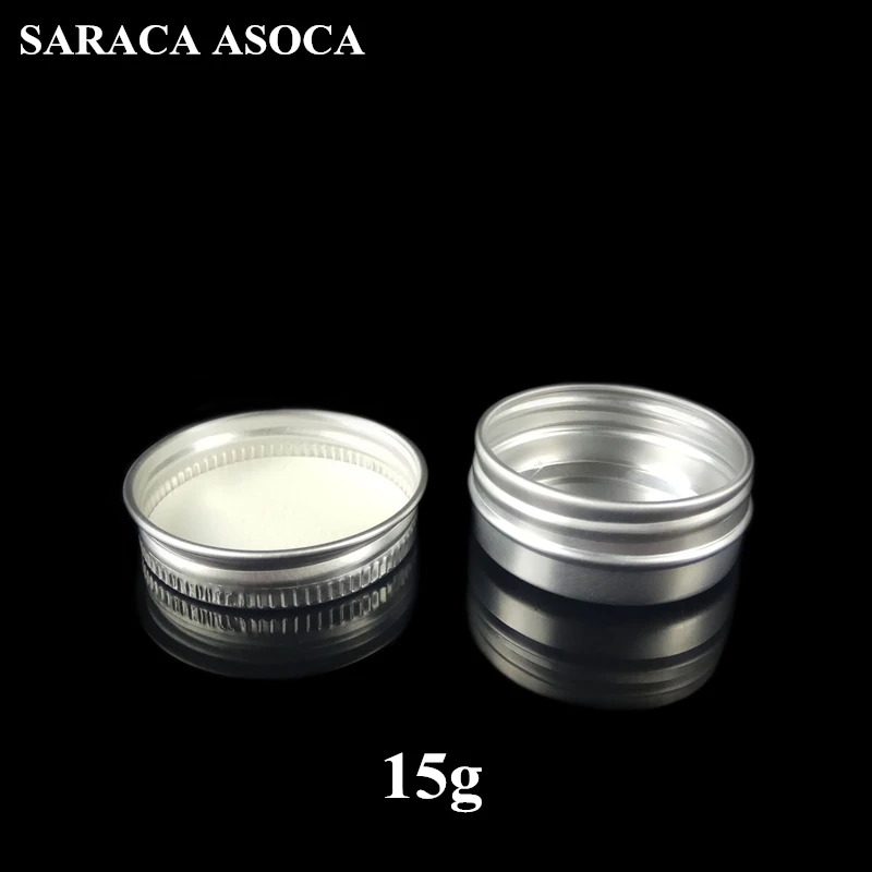 

15ml Empty Refillable Aluminum Jars 15g Silver Metal Tin Cosmetic Container Crafts Packaging Cosmetic Aluminum Box 1740PCS/LOT