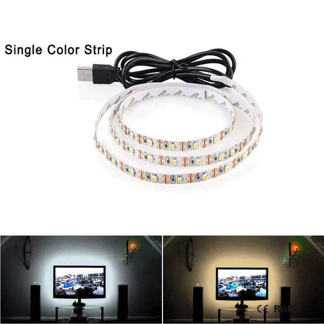 

5 V USB Strip LED 2835 Warm White Not Waterproof 5V 5M Flashlight Led Light Strip Tape Lamp Diode Ribbon Flexible TV Backlight