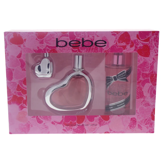 Bebe by Bebe for Women - 3 Pc Gift Set 3.4oz EDP Spray, 0.33oz EDP Splash, 8.4oz Body Mist